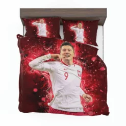 Robert Lewandowski Hardworking Polish Sports Player Bedding Set 1