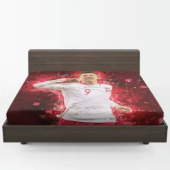 Robert Lewandowski Hardworking Polish Sports Player Fitted Sheet 1