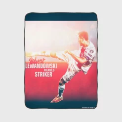 Robert Lewandowski Poland Striker Fleece Blanket 1