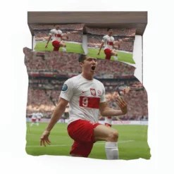 Robert Lewandowski Polish Footballer Bedding Set 1