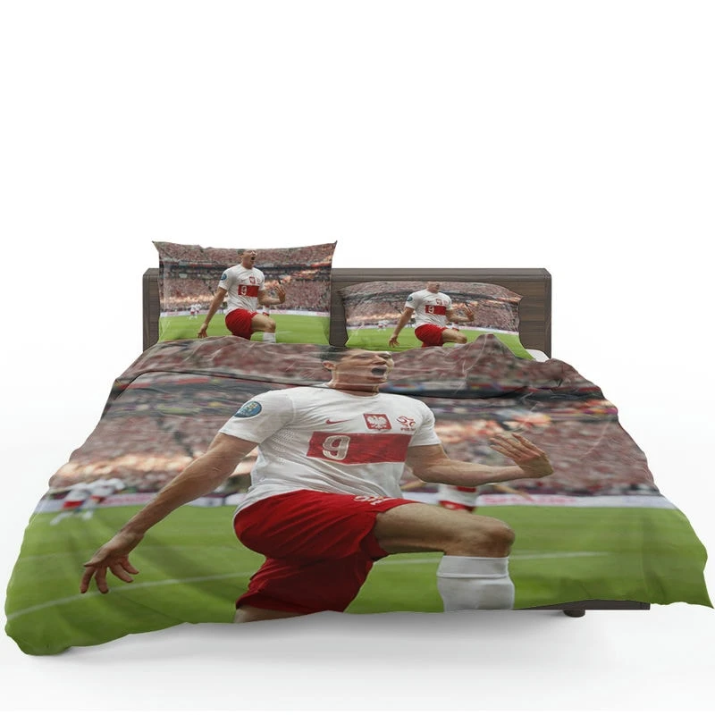 Robert Lewandowski Polish Footballer Bedding Set