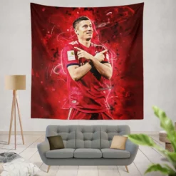 Robert Lewandowski Sports Player Tapestry