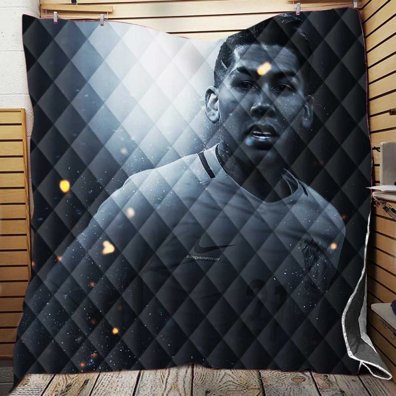 Roberto Firmino Hardworking FIFA Football Quilt Blanket