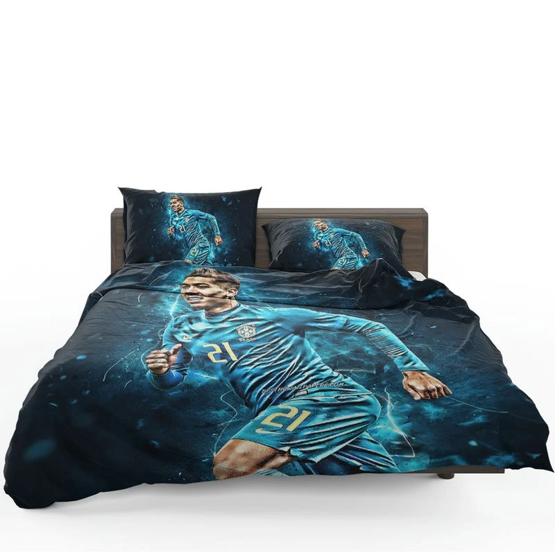 Roberto Firmino Honorable Brazil Football Bedding Set