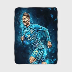 Roberto Firmino Honorable Brazil Football Fleece Blanket 1