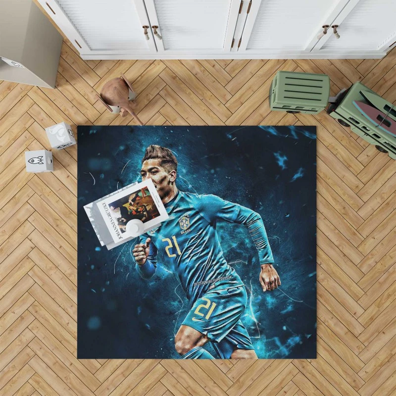 Roberto Firmino Honorable Brazil Football Rug