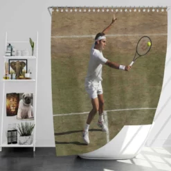 Roger Federer Australian Open Tennis Player Shower Curtain