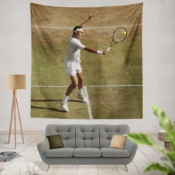 Roger Federer Australian Open Tennis Player Tapestry