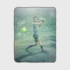 Roger Federer Davis Cup Tennis Player Fleece Blanket 1