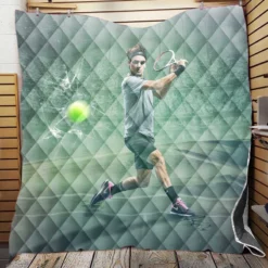 Roger Federer Davis Cup Tennis Player Quilt Blanket