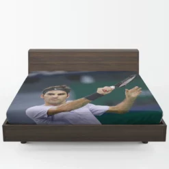 Roger Federer Grand Slam Tennis Player Fitted Sheet 1