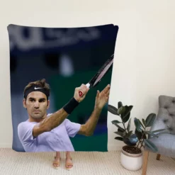 Roger Federer Grand Slam Tennis Player Fleece Blanket