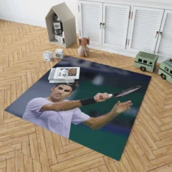 Roger Federer Grand Slam Tennis Player Rug 1