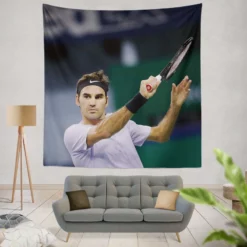 Roger Federer Grand Slam Tennis Player Tapestry
