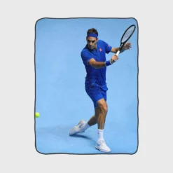 Roger Federer Olympic Tennis Player Fleece Blanket 1