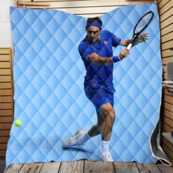 Roger Federer Olympic Tennis Player Quilt Blanket