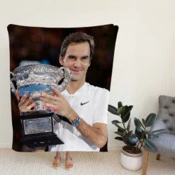 Roger Federer Top Ranked Tennis Player Fleece Blanket