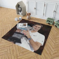 Roger Federer Top Ranked Tennis Player Rug 1