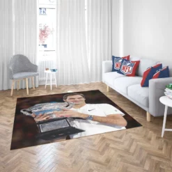 Roger Federer Top Ranked Tennis Player Rug 2