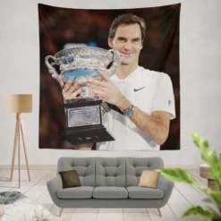 Roger Federer Top Ranked Tennis Player Tapestry