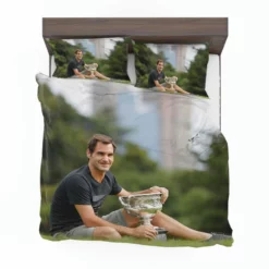 Roger Federer Wimbledon Tennis Player Bedding Set 1