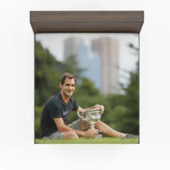 Roger Federer Wimbledon Tennis Player Fitted Sheet