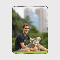 Roger Federer Wimbledon Tennis Player Fleece Blanket 1