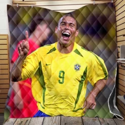 Ronaldo Nazario Brazilian Footballer Quilt Blanket