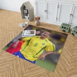 Ronaldo Nazario Brazilian Footballer Rug 1