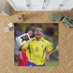 Ronaldo Nazario Brazilian Footballer Rug