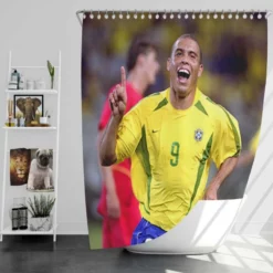 Ronaldo Nazario Brazilian Footballer Shower Curtain