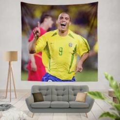 Ronaldo Nazario Brazilian Footballer Tapestry