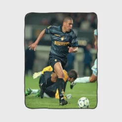 Ronaldo Nazario Inter Milan Fleece Blanket 1