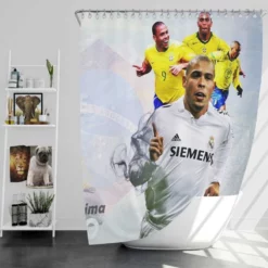 Ronaldo Nazario Populer Soccer Player Shower Curtain