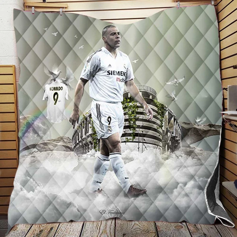 Ronaldo Nazario Real Madrid Club Player Quilt Blanket