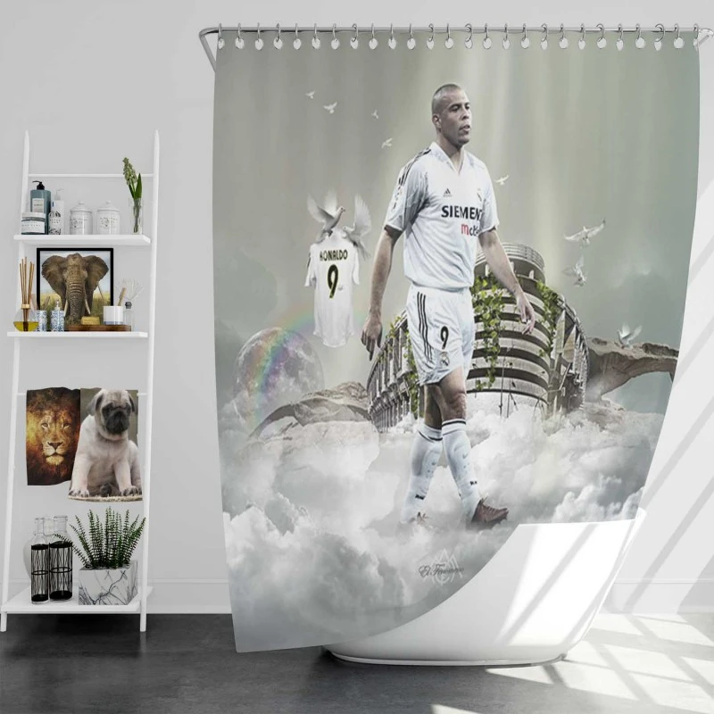 Ronaldo Nazario Real Madrid Club Player Shower Curtain