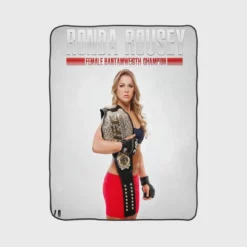 Ronda Rousey Popular UFC Wrestler Fleece Blanket 1