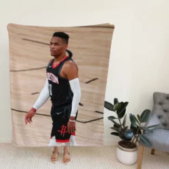 Russell Westbrook Houston Rockets Basketball Fleece Blanket
