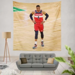 Russell Westbrook NBA Court Tapestry