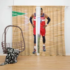 Russell Westbrook NBA Court Window Curtain