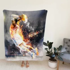 Russell Westbrook NBA Digital Artwork Fleece Blanket