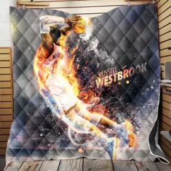 Russell Westbrook NBA Digital Artwork Quilt Blanket