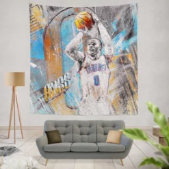 Russell Westbrook Oklahoma City Thunder NBA Tapestry