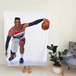 Russell Westbrook Washington Wizards NBA Fleece Blanket
