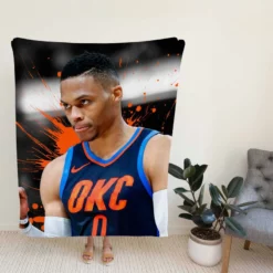 Russell Westbrook focused NBA Fleece Blanket