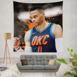 Russell Westbrook focused NBA Tapestry