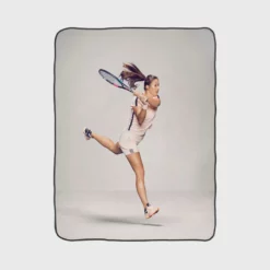 Russian Popular Tennis Player Daria Kasatkina Fleece Blanket 1