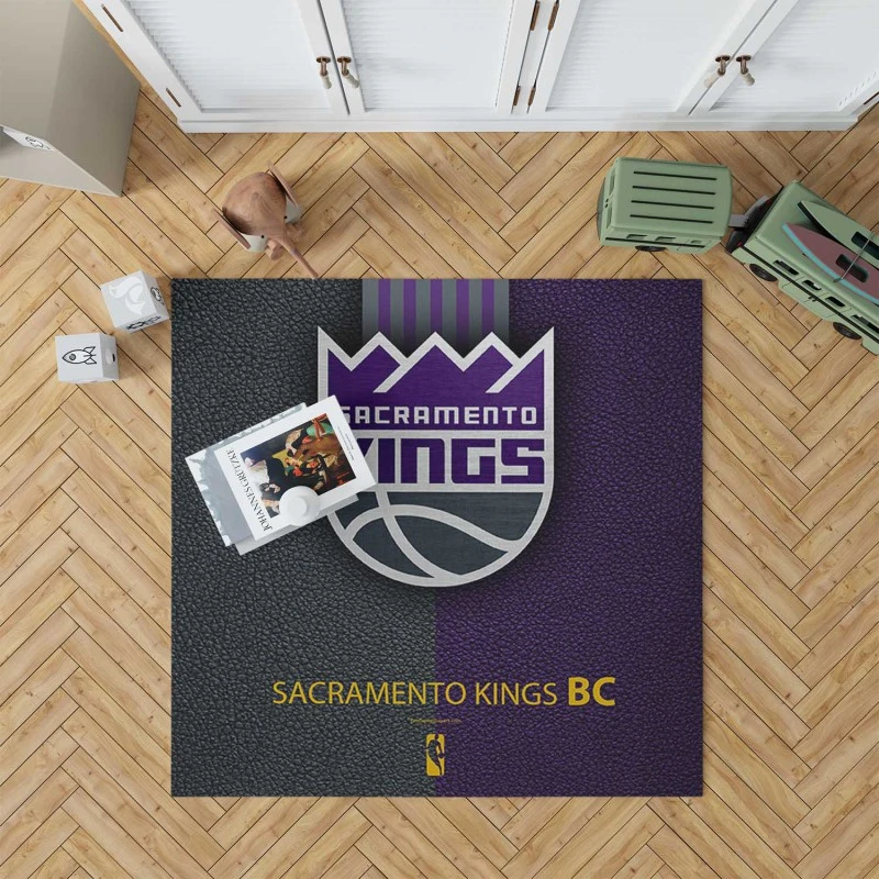 Sacramento Kings Basketball Team Logo Rug
