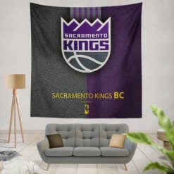 Sacramento Kings Basketball Team Logo Tapestry