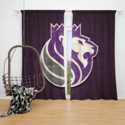 Sacramento Kings Exciting Logo Window Curtain